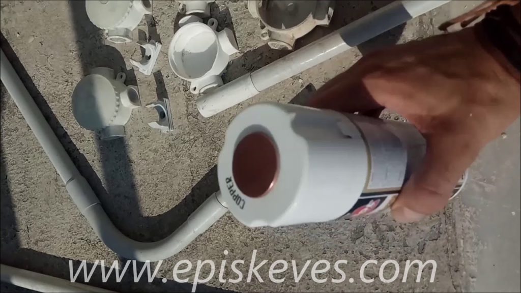 conversion of plastic pipes to copper--Μετατροπη πλαστικών σωλήνων σε χαλκου