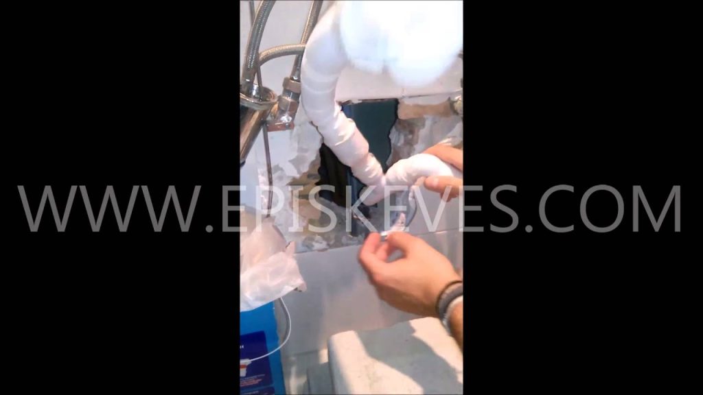 Τοποθέτηση πλαστικολυ σωλήνα σε χαλκοσωλήνα