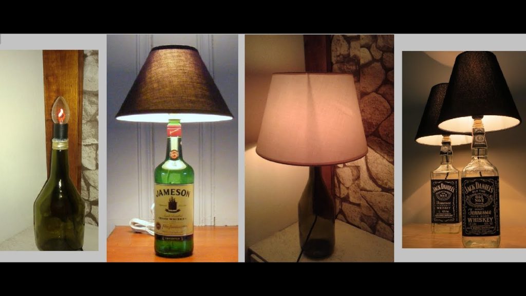 Diy Φωτιστικό από μπουκάλι -DIY lamp from a bottle